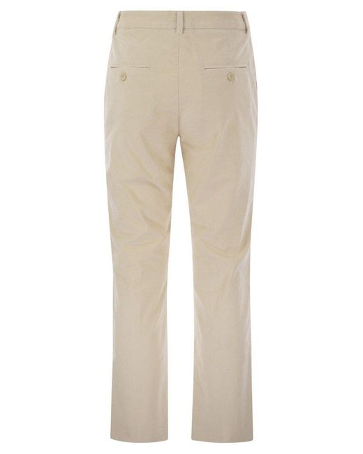 Weekend by Maxmara Natural Marruca Cotton Velvet Trousers