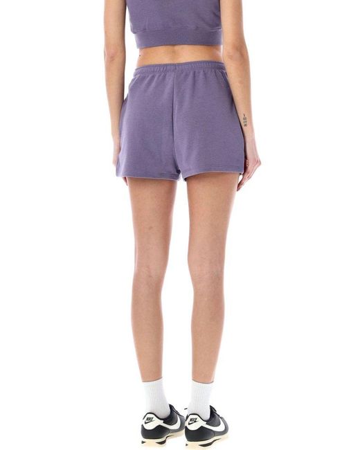 Nike Purple Chill Terry High-waist Shorts
