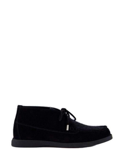 Dior Black Lace-Up Chukka Boots for men
