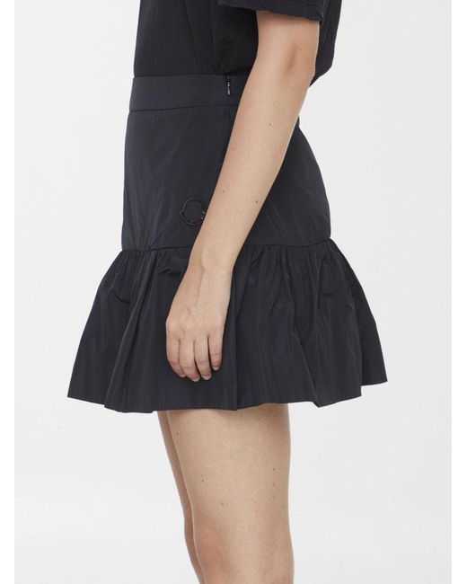 Moncler Black Nylon Miniskirt