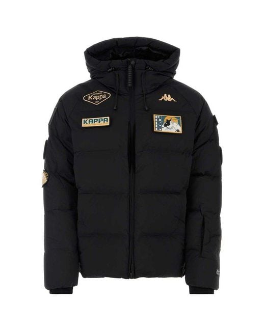 Kappa Ski Team Zip-up Puffer Jacket in Black for Men | Lyst