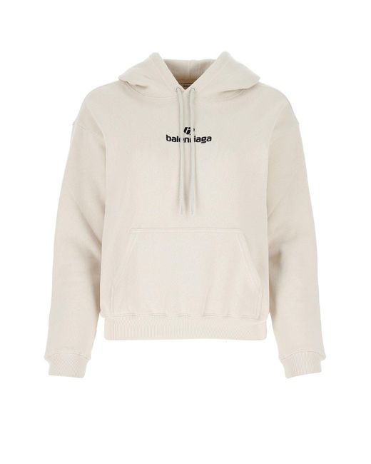 Balenciaga Natural Logo Hoodie