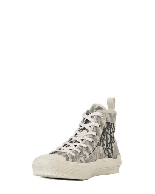 Dior White B23 High-top Sneakers for men