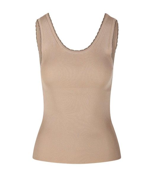 Zimmermann Natural Ascension Scallop Scoop Tank Top