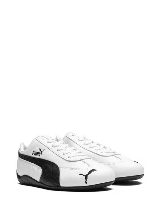PUMA Black Speedcat Logo Detailed Sneakers for men