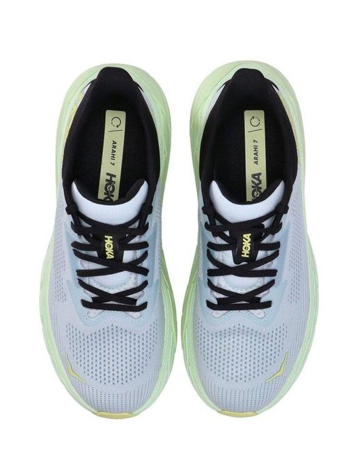 Hoka One One Green Arahi 7 Lace-Up Sneakers for men