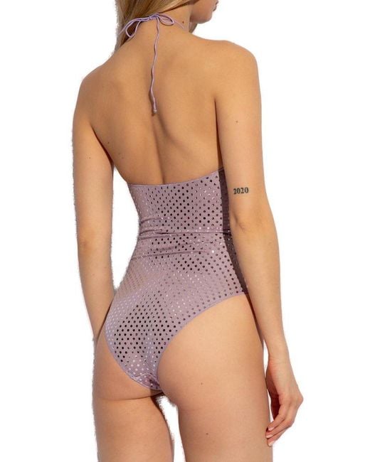 Oseree Purple One-Piece Swimsuit