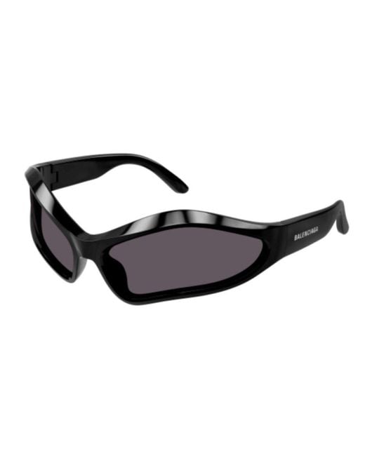 Balenciaga Black Geometric Frame Sunglasses