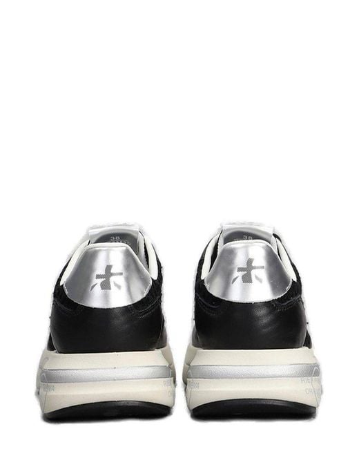 Premiata Black Cassie Lace-Up Sneakers