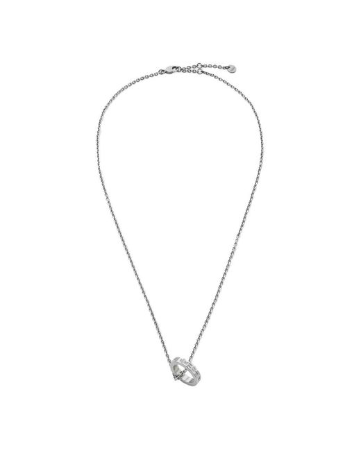 Fendi Metallic Roma Hoop Pendant Necklace for men