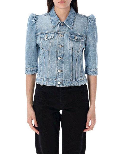 Coperni Half Sleeved Princess Denim Jacket in Blue | Lyst Canada