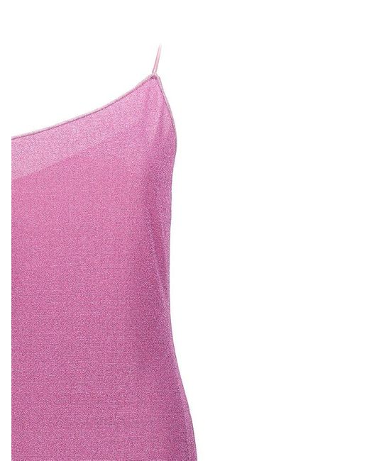 Oseree Purple 'Lumiere Plumage' Long Dress