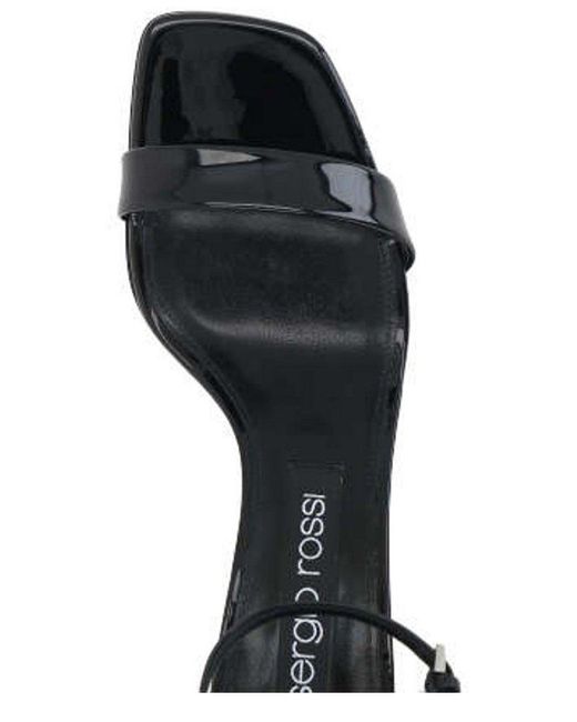 Sergio Rossi Black Open Toe Heeled Sandals