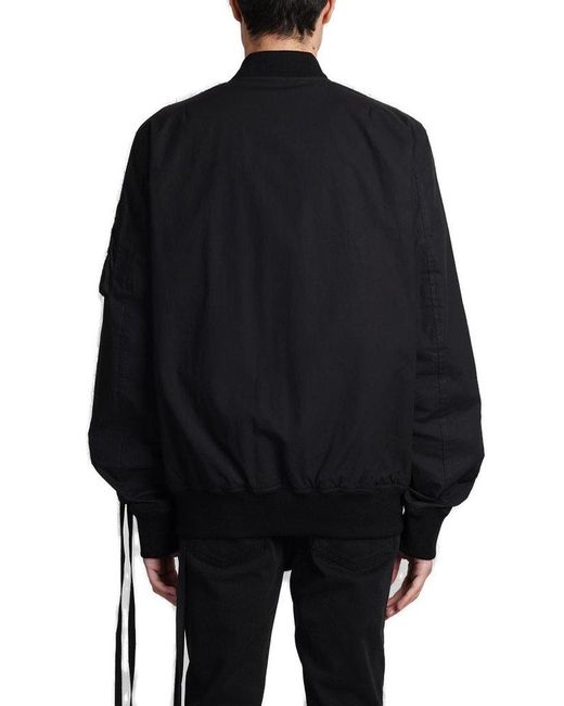 Ann Demeulemeester Black Zipped Bomber Jacket for men