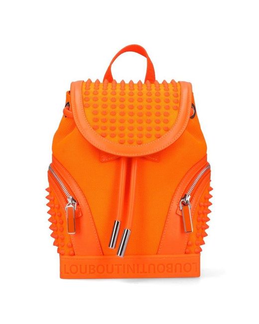 Christian Louboutin Orange Explorafunk Small Backpack for men