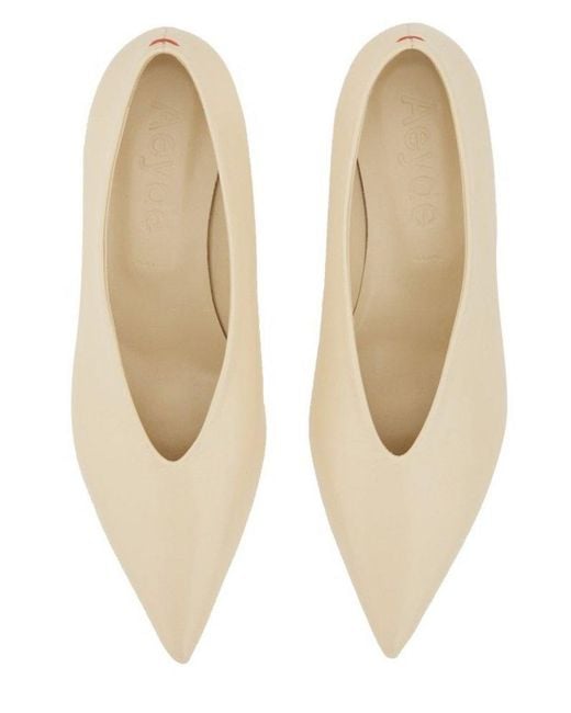 Aeyde Natural Aeyde Clara Pointed Toe Pumps