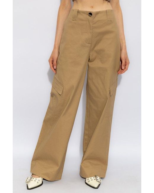 Ganni Natural Cargo Pants,