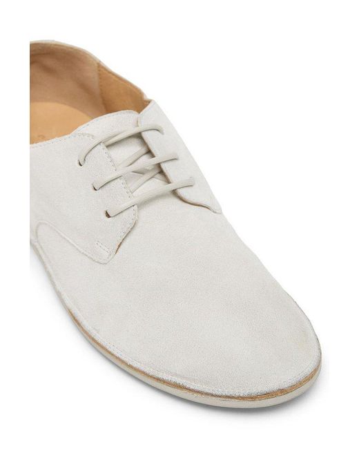 Marsèll White Strasacco Round Toe Lace-up Shoes