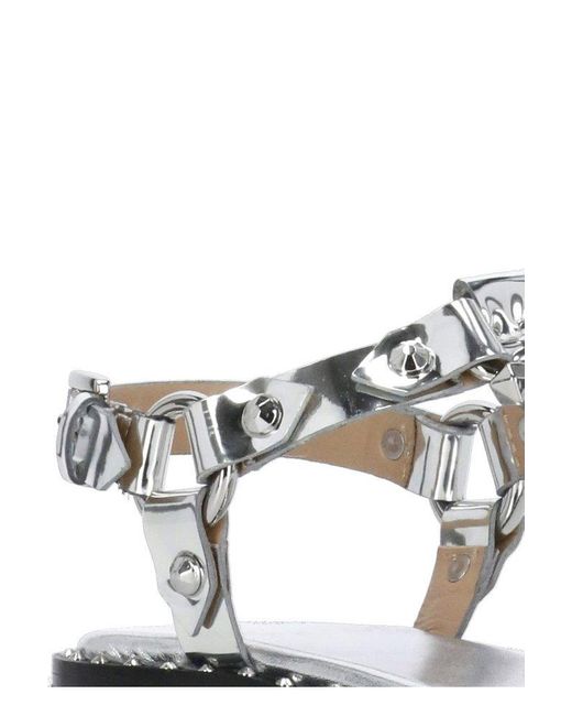 Ash Patsy Stud-Embellished Metallic Effect Sandals