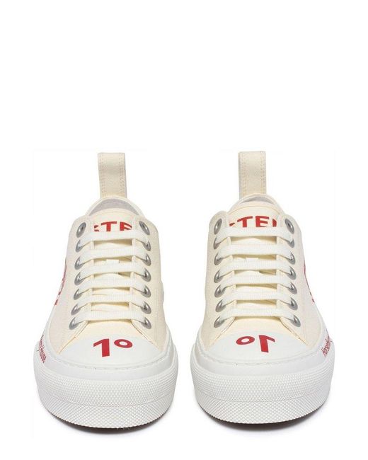 Burberry White Coordinates Print Low-top Sneakers for men