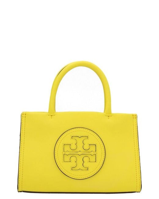 TORY BURCH: bag in quilted leather - Yellow  Tory Burch mini bag 145581  online at