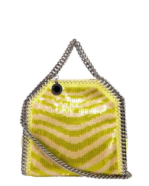 Stella McCartney Yellow Falabella Sequins Tiny Tote Bag