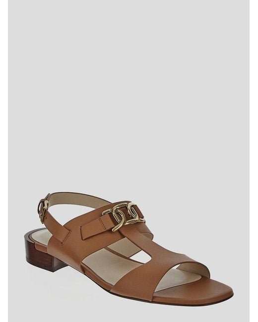 Tod's Brown Leather Sandals