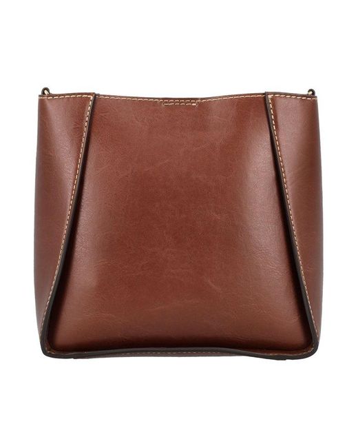 Stella McCartney Brown Leather Logo Small Bag