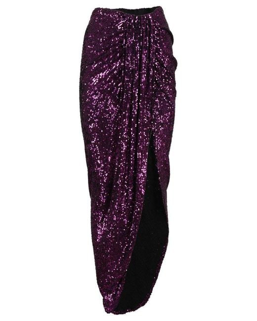 Nervi Purple Suzie Sequin Skirt