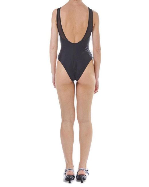 Karl Lagerfeld Black K/Signature Swimsuit