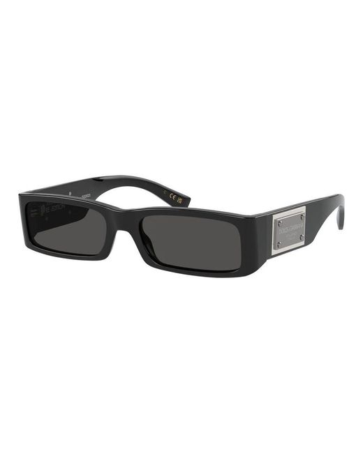 Dolce & Gabbana Black Rectangular Frame Sunglasses for men