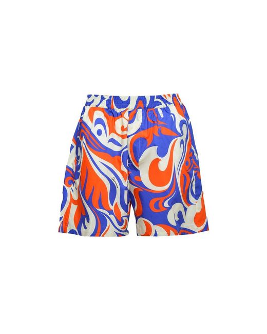 DSquared² Blue Palms Beach Waves Elasticated Waistband Shorts for men