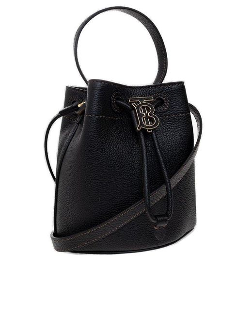 Burberry Black 'tb Mini' Bucket Shoulder Bag