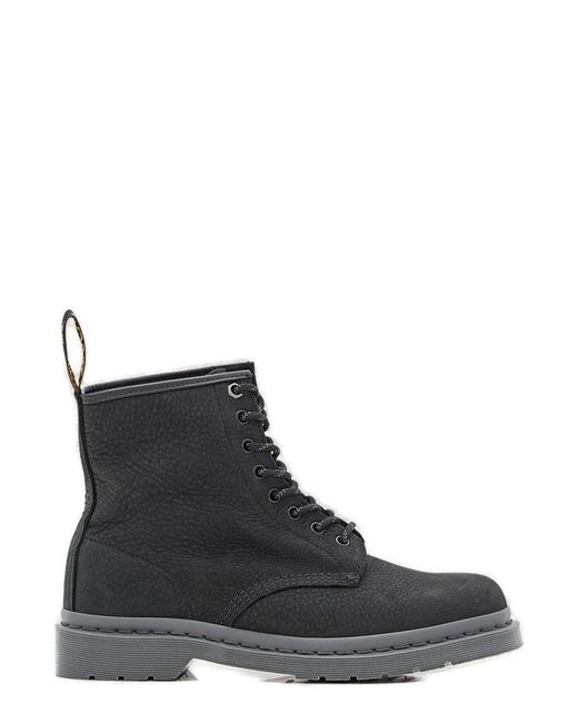 Dr. Martens 1460 Mono Milled Nubuck Lace-up Boots in Black for Men | Lyst UK