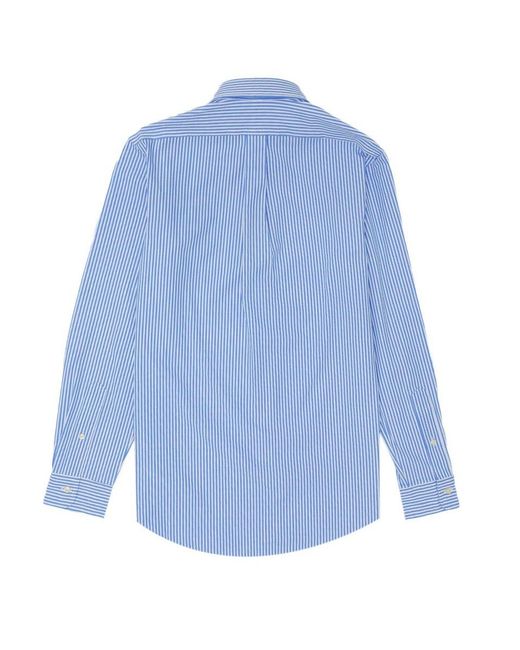 Polo Ralph Lauren Blue Polo Pony-embroidered Striped Shirt for men