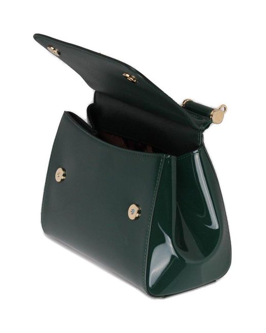 Dolce & Gabbana Green Sicily Small Tote Bag
