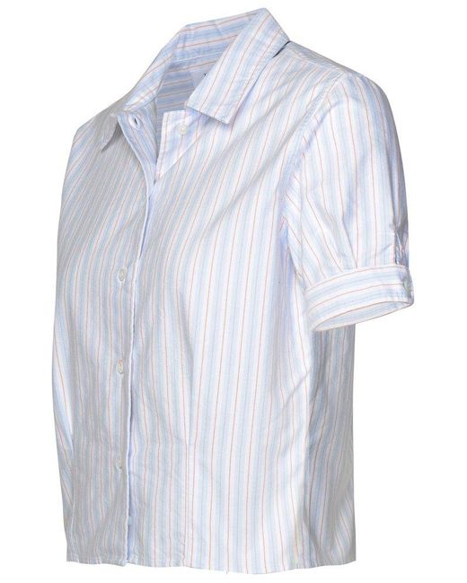 Thom Browne Blue Cotton Shirt