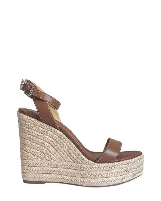 Michael Kors Natural Leighton Wedge Sandals