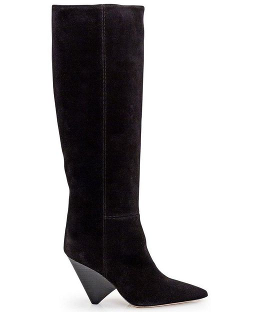 Isabel Marant Black Lakita Pointed Toe High Boots