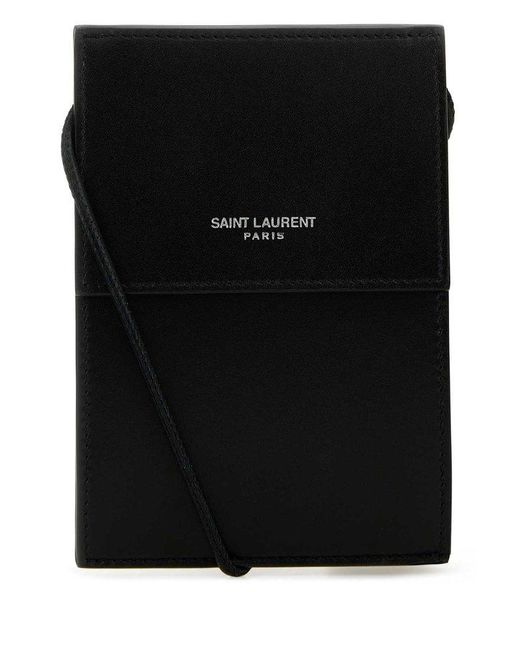 Saint Laurent Black Leather Pouch for men