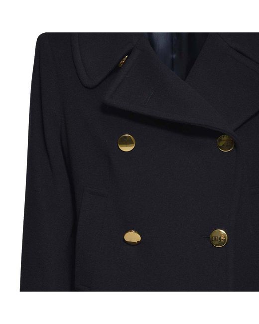 Tagliatore Blue Cashmere And Wool Blanche Coat