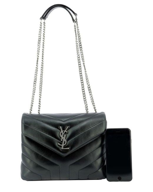 Saint Laurent Loulou Matelassé Small Shoulder Bag in Black Lyst