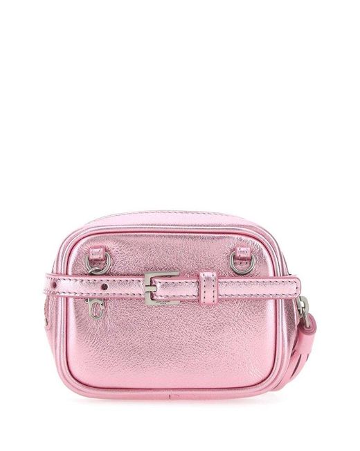 Saint Laurent Baby Lou Leather Belt Bag - Silver