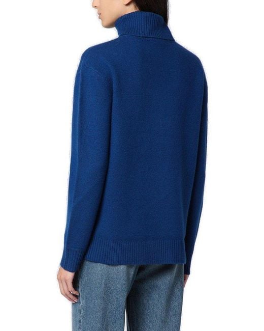A.P.C. Blue Walter Roll Neck Jumper