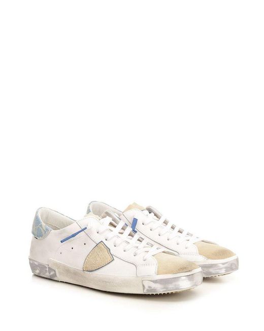 Philippe Model White Prxs Lace-Up Sneakers for men