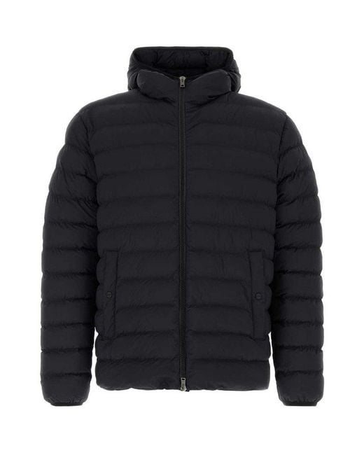 Herno Blue High Neck Padded Jacket for men
