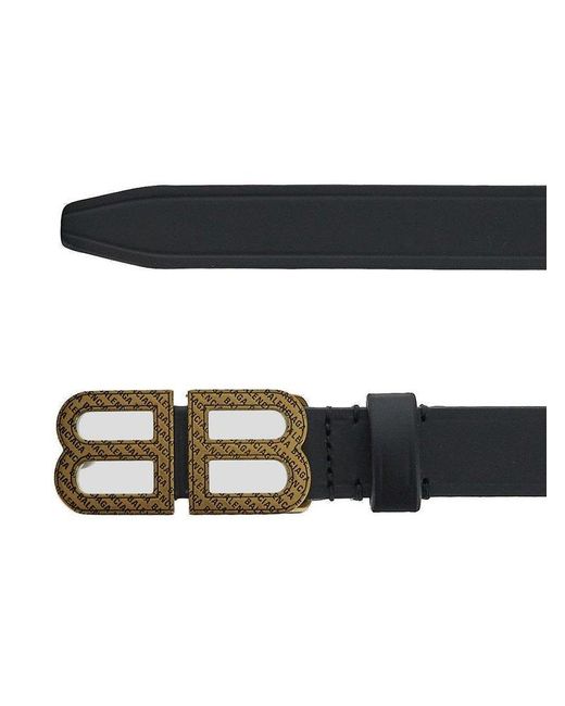 BALENCIAGA BB HOURGLASS ロゴ　ベルト　85 ブラック BALENCIAGA BB HOURGLASS ロゴ ベルト 85 ブラック