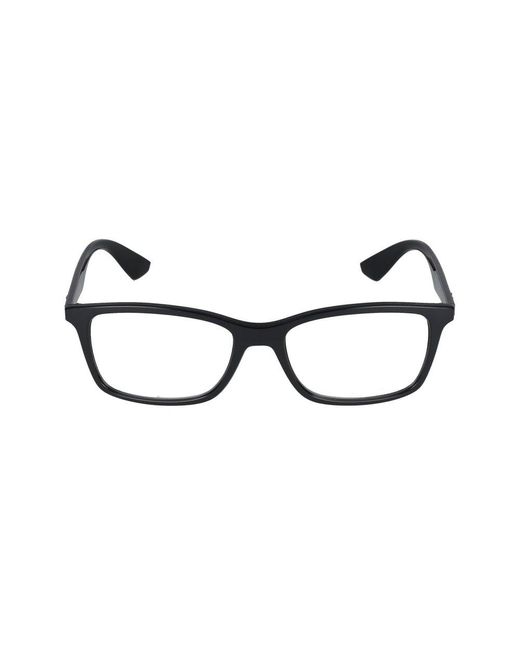 Ray-Ban Black Rectangle Frame Glasses