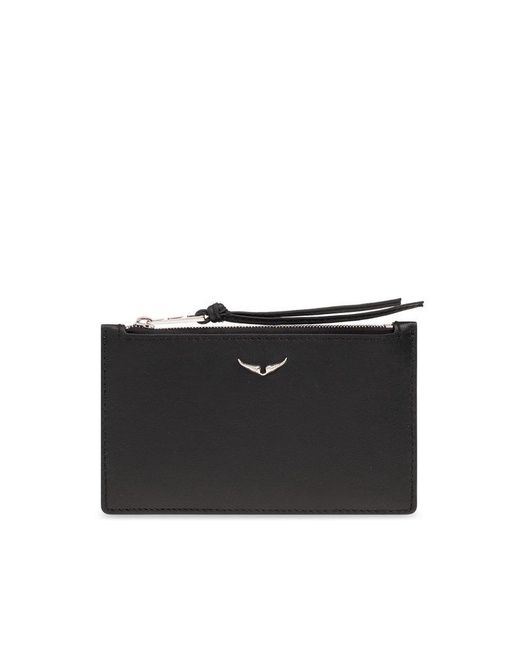 Zadig & Voltaire Black Leather Card Case,