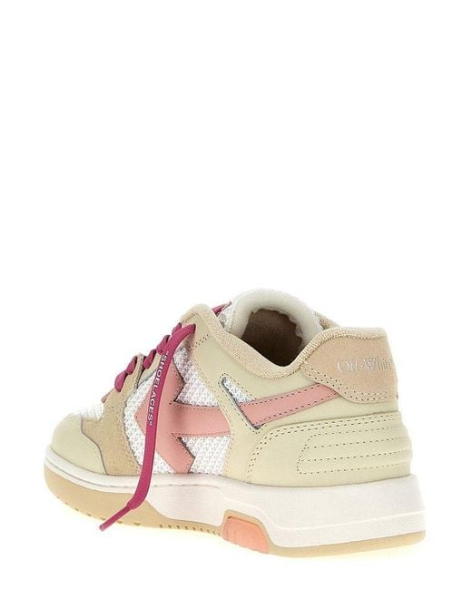 Off-White c/o Virgil Abloh Pink Out Of Office Panelled Mesh Sneakers